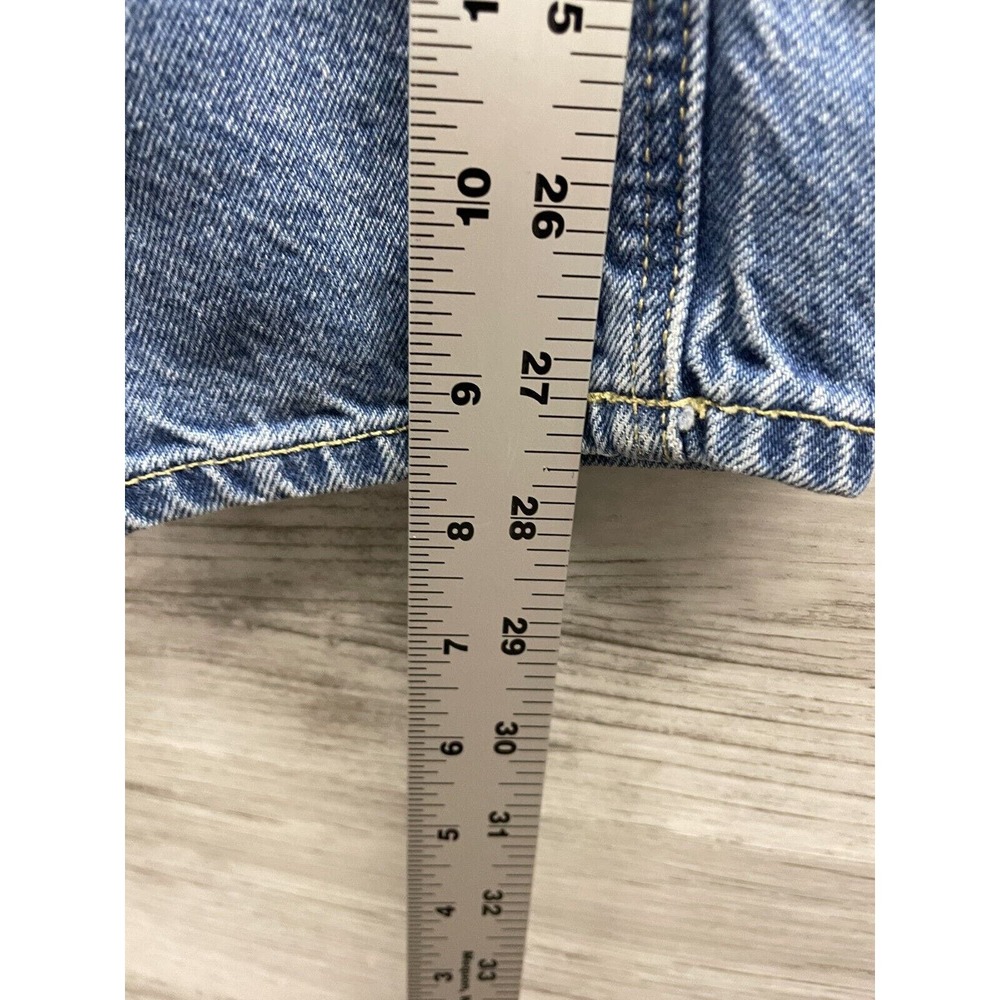American Eagle Mom Jeans Blue Denim Classic Fit Cotton Womens 12/31 - Picture 4 of 9
